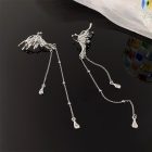 Silver Wing Tassel Ear Cuff Pair — Silver wing pair