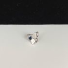 Blue-Accent Butterfly Right-Ear Cuff — Blue accent — right ear