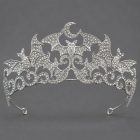 Gothic Creature Crown — Spider, Bat & Skull Styles — Bat — silver-colored