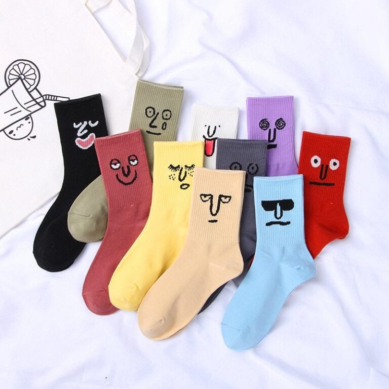 Women's Emoji Attitude Socks - Harajuku Trend Girl's Socks - Candy ...