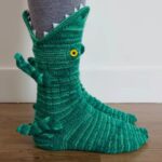 Warm Knit Crocodile Socks