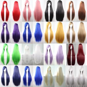 Cosplay Wig 31 inch Straight Hair Solid Color