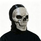 Hooded skull face mask shown for costume mask selection