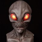 Red-eye alien bust mask shown for costume mask selection