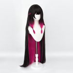 Columbina Black & Magenta Long Cosplay Wig – Genshin Impact