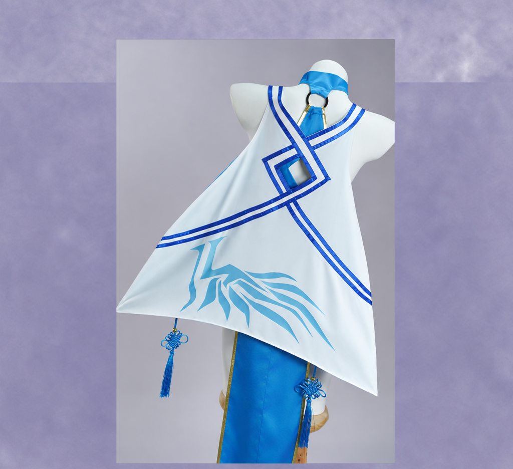PA-15 costume white crossover back panel and blue tassels