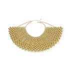 Graduated Bead Fantasy Collar Bib — Gold-colored bib