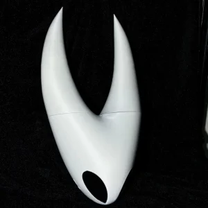 Hornet white assembly-required mask with tall pointed horns