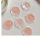 Pink round and flower silicone adhesive covers with protective films