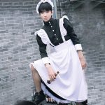 Black & White Maid Costume with Apron — Men's Cut