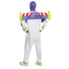 Buzz Lightyear costume back with striped wings and purple hood