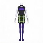 Sam Manson purple and black top with green checked skirt and purple tights