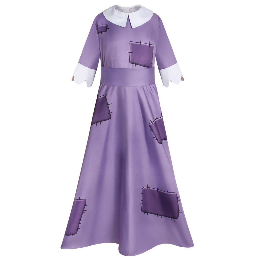 Kids Ragatha dress with scalloped white cuffs