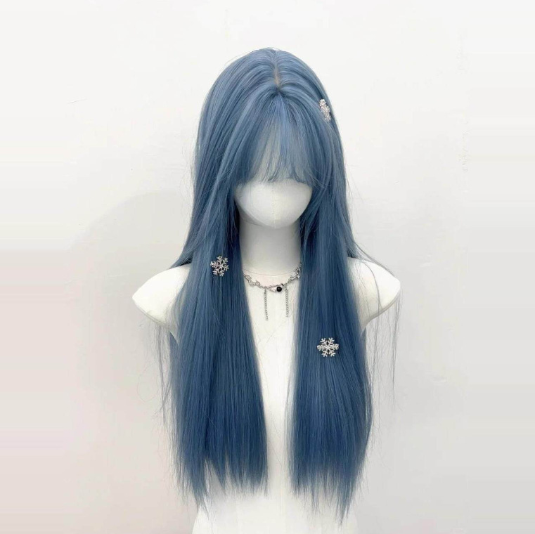 Build A Ghoulia Yelps Monster High Costume And Denim-Blue Wig Look 3 Actual optional denim-blue straight wig with bangs