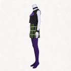 Side view of Sam Manson top and checked skirt
