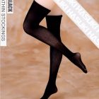 HASUKI LB0502 black 1:6 figure footed thigh-high stockings on miniature figure legs