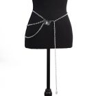 Butterfly waist chain drapes and hanging tail worn position