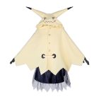 Front view of cream Mimikyu hooded costume with black skirt