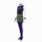 Sam Manson purple chest panel, checked skirt and black wrist cuffs