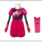 Spinel purple and pink heart-emblem costume with matching pink gloves