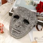 Gunmetal faceted full-face mask
