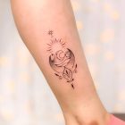 Sun and moon design shown on arm