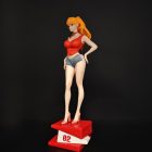 Asuka figurine and red 02 base seen from the left three-quarter angle