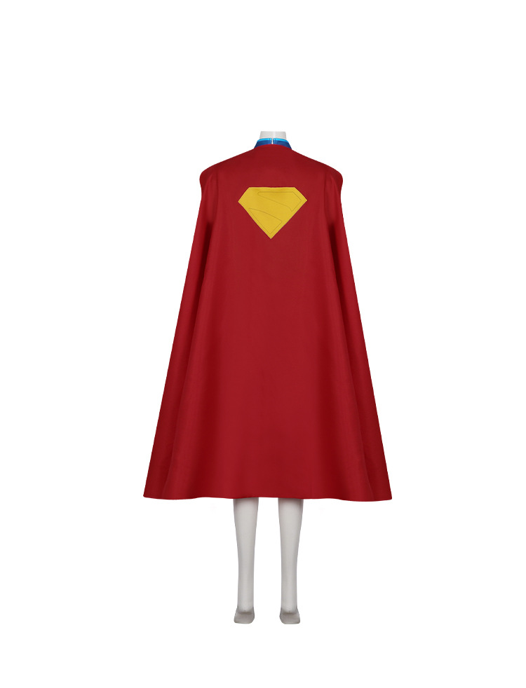 Supergirl red cape back with yellow shield