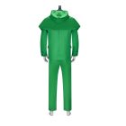 Rear of Doctor Doom green suit and short hooded cape