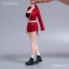 CDTOYS CD086 red 1:6 sportswear outfit with black boots on display figure