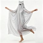 Silver-white bow ghost costume with flowing sides