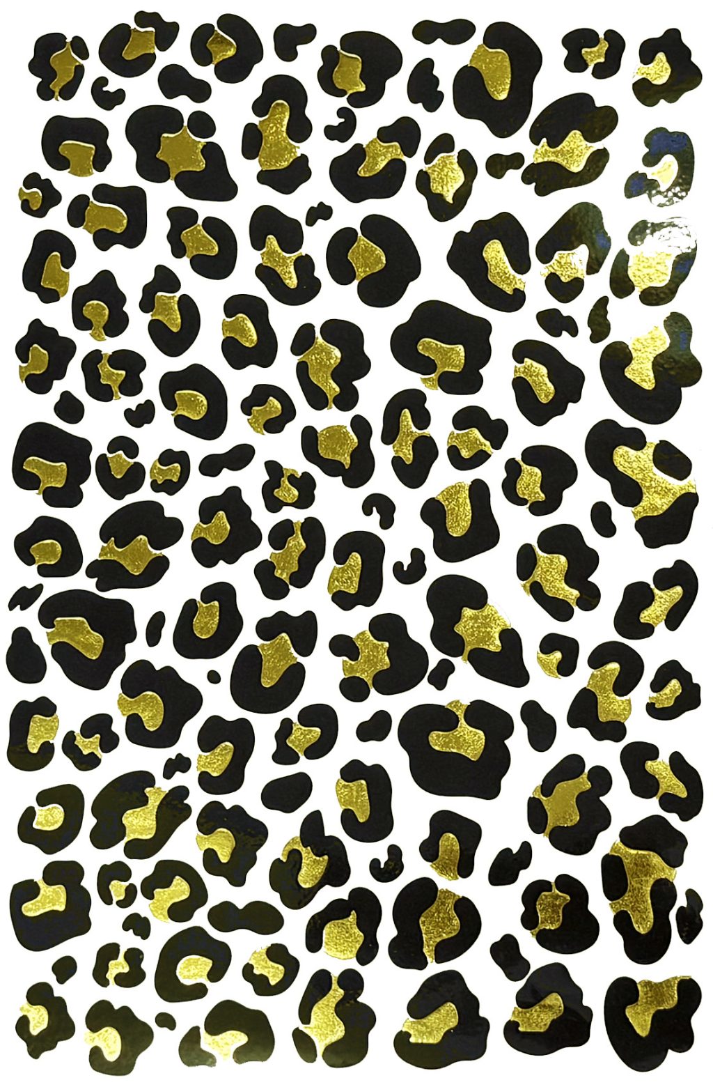 Gold and black leopard spot tattoo sheet