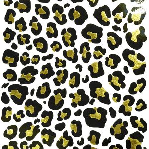 Gold and black leopard spot tattoo sheet