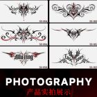Numbered SS-054 to SS-059 gothic and lettering tattoo motifs