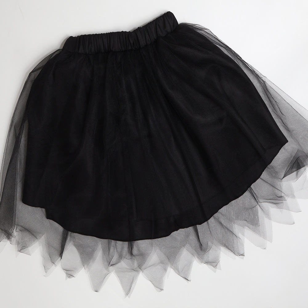 Mimikyu Hooded Cape Costume With Skirt &Amp; Gloves 12 Black costume skirt with gathered waistband and sheer pointed overlay