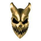 Gold horned skull mask front