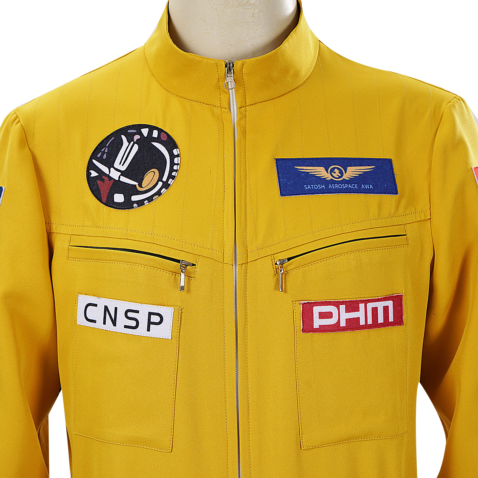 PHM chest patches, stand collar and zip pockets
