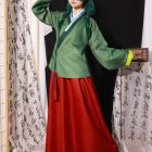 Maomao green jacket and red skirt from the front