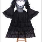 Back of NieR Automata 2B black bridal costume and skirt