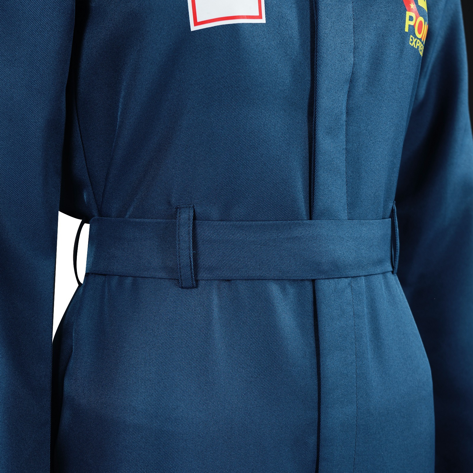 Anya jumpsuit belt and front waist detail