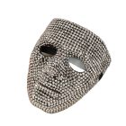 Gunmetal full-face mask on plain background