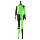 Shego green and black full-length costume suit, back view
