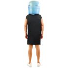 Back view of water dispenser costume with plain black tunic panel