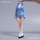CDTOYS CD086 light blue 1:6 figure sportswear outfit with white socks and shoes