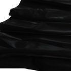 Close-up of glossy black skirt surface