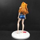 Rear view of Asuka figure with long twin-tail hair and dark blue shorts