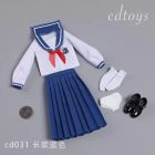 CDTOYS CD031 Style F long blue sailor top red scarf and pleated skirt; extras unconfirmed