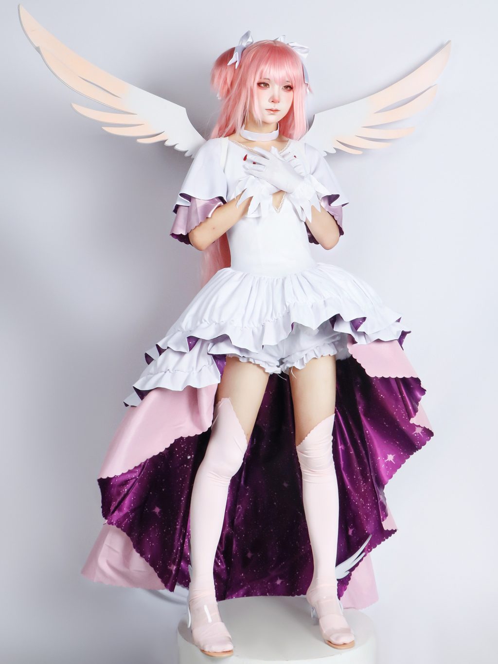 Madoka costume full layered skirt and drape