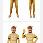 Bowser hooded printed costume shown in several poses