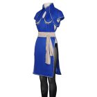 Chun-Li costume side view showing skirt opening and short cape